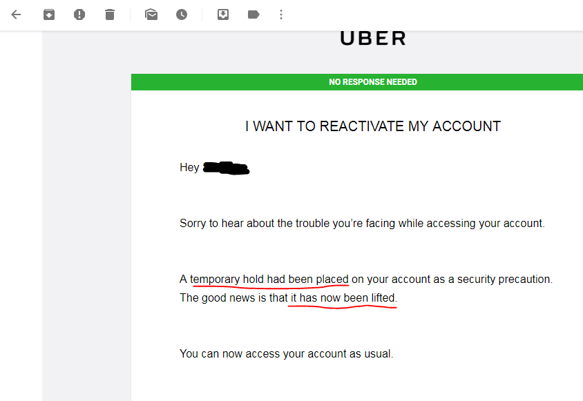 How To Solve Uber "Your Account Is Currently Disabled" Error - Sancheya